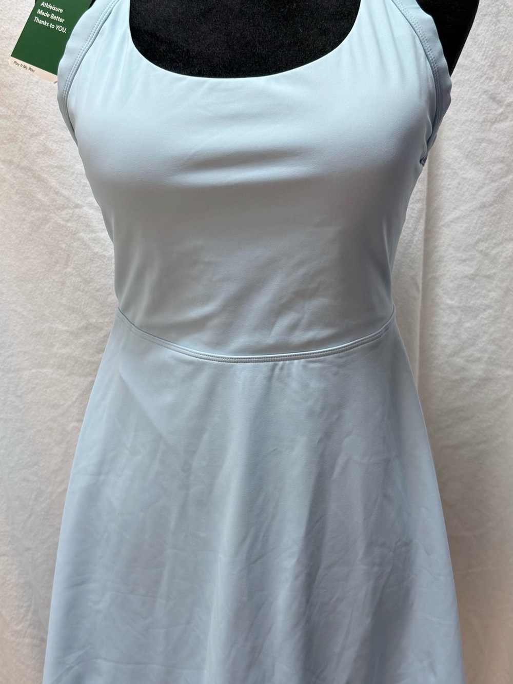 HALARA Light Blue Scoop Neck Midi Active Dress